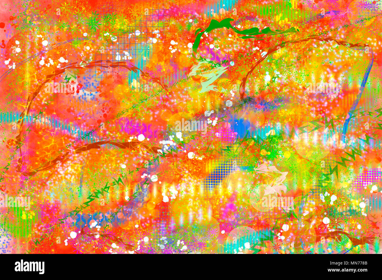 Una pittura astratta Foto Stock