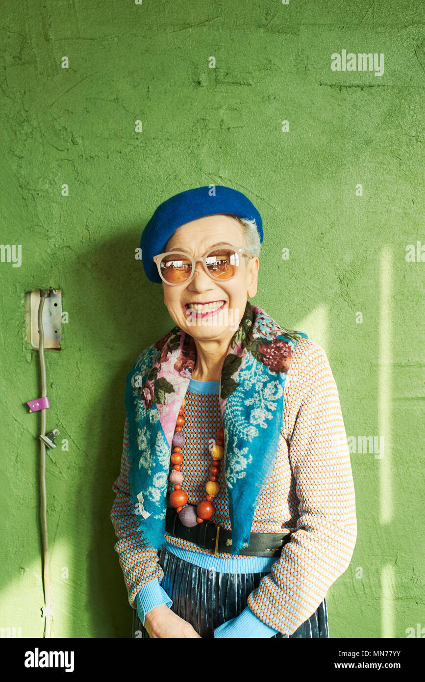 Donna maggiore Foto Stock