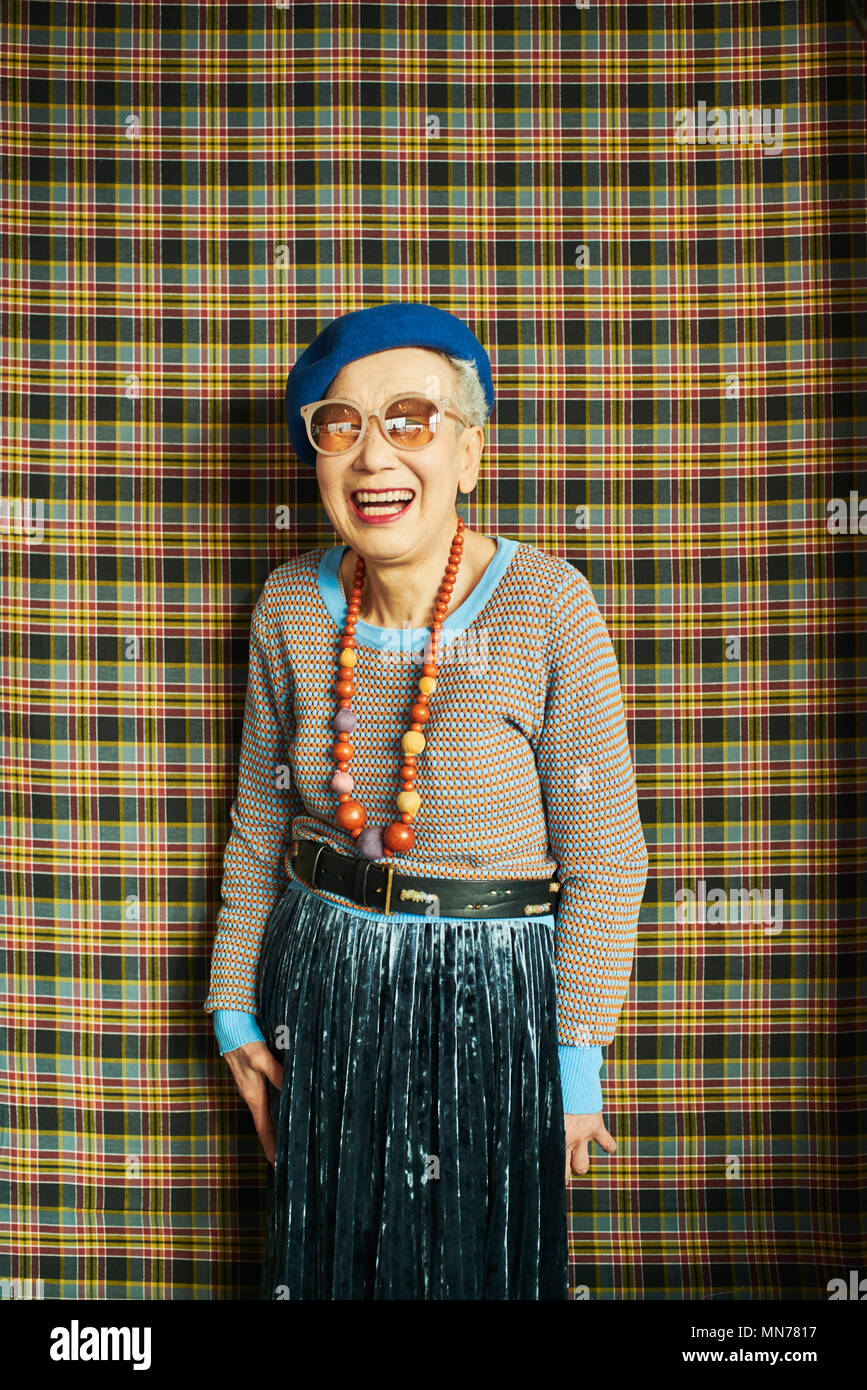 Donna maggiore Foto Stock