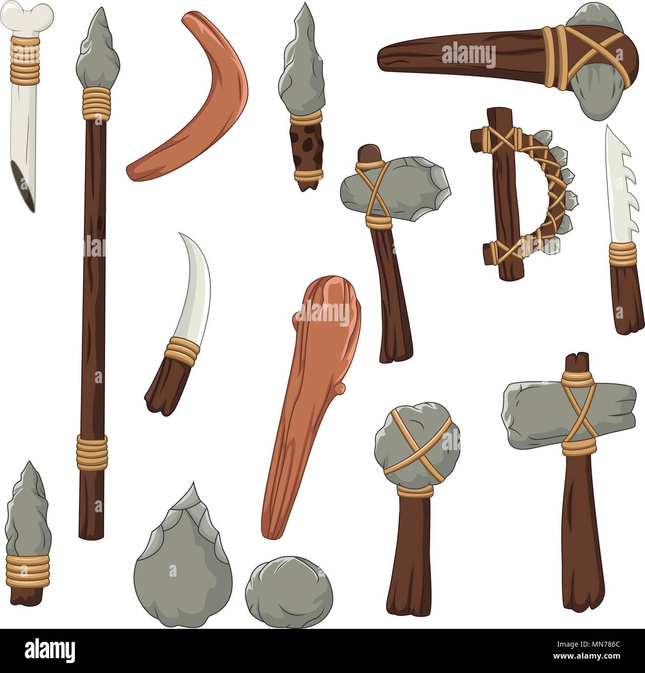Set utensili di uomo preistorico Immagine e Vettoriale - Alamy