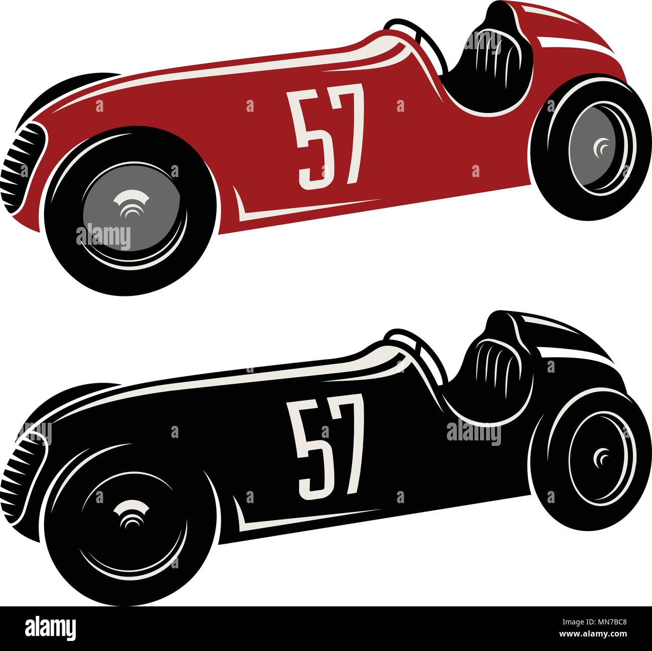 Racing car illustrazione vettoriale / Vintage auto sportive Graphic Tee Illustrazione Vettoriale