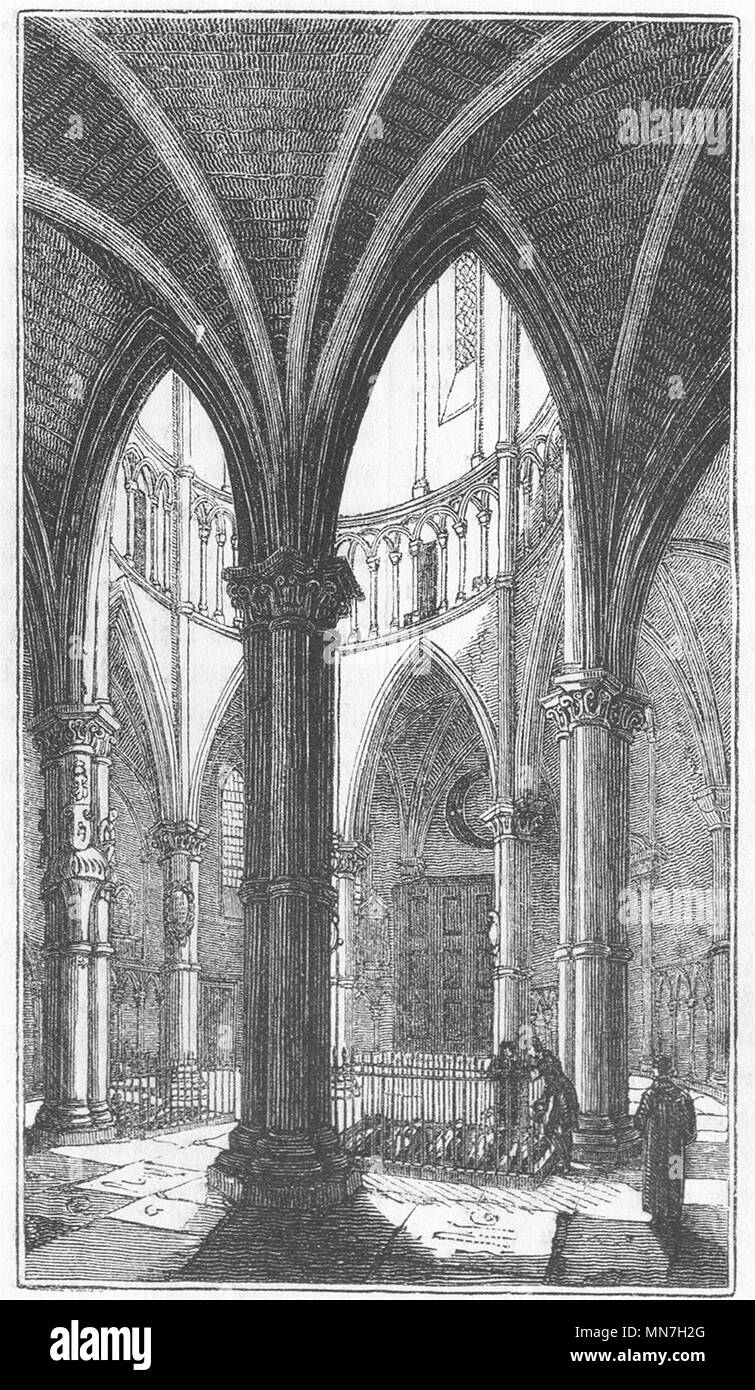 Edifici. Round, Tempio Chiesa 1845 antica vintage delle immagini di stampa Foto Stock