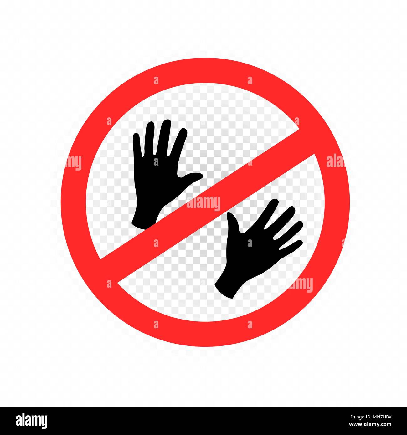Non toccare il segno icona di simbolo Illustrazione Vettoriale