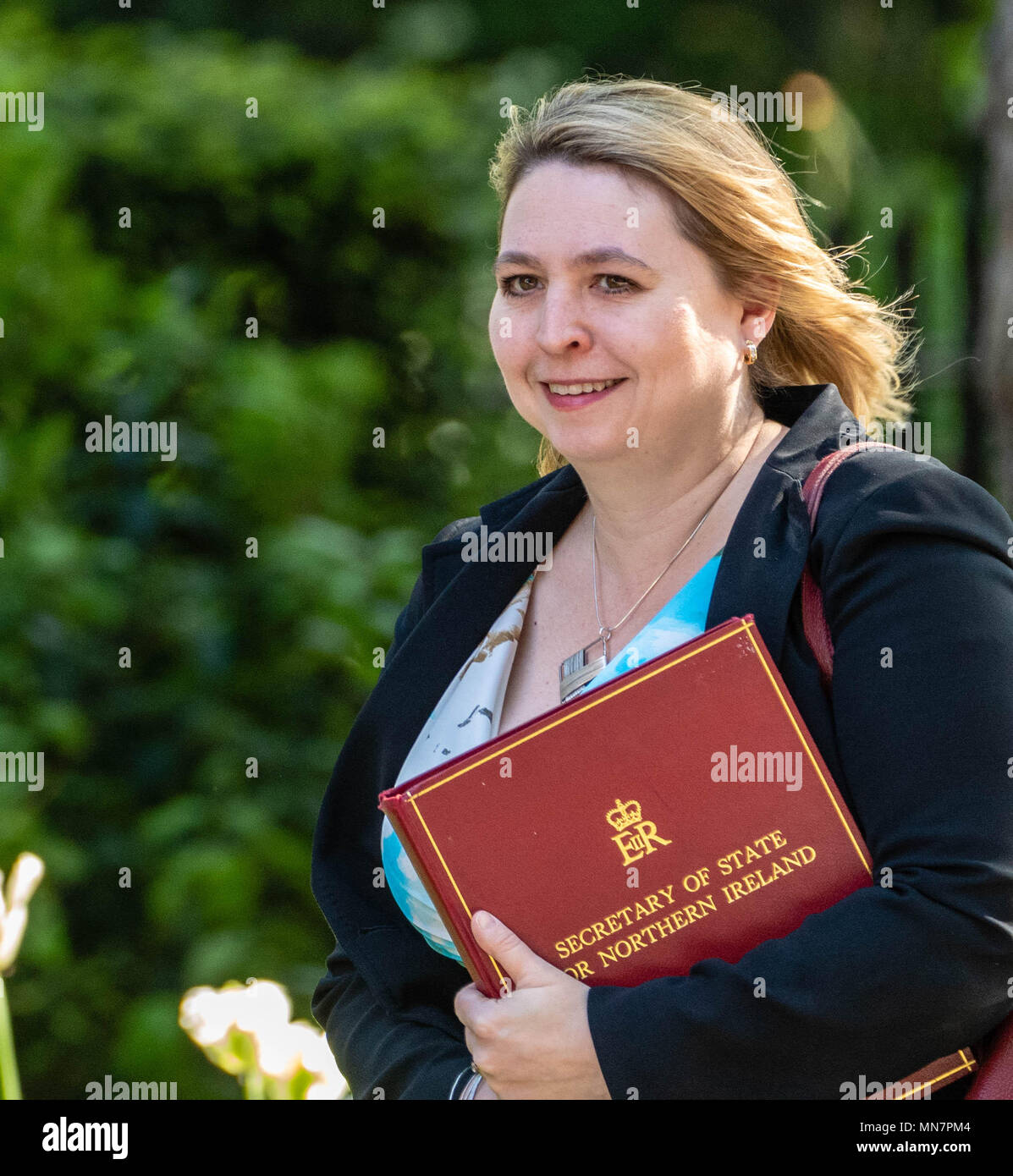 Londra 15 maggio 2018 Karen Bradley NI Segretario arriva a Downing Street per una riunione del gabinetto Credit Ian Davidson/Alamy Live News Foto Stock