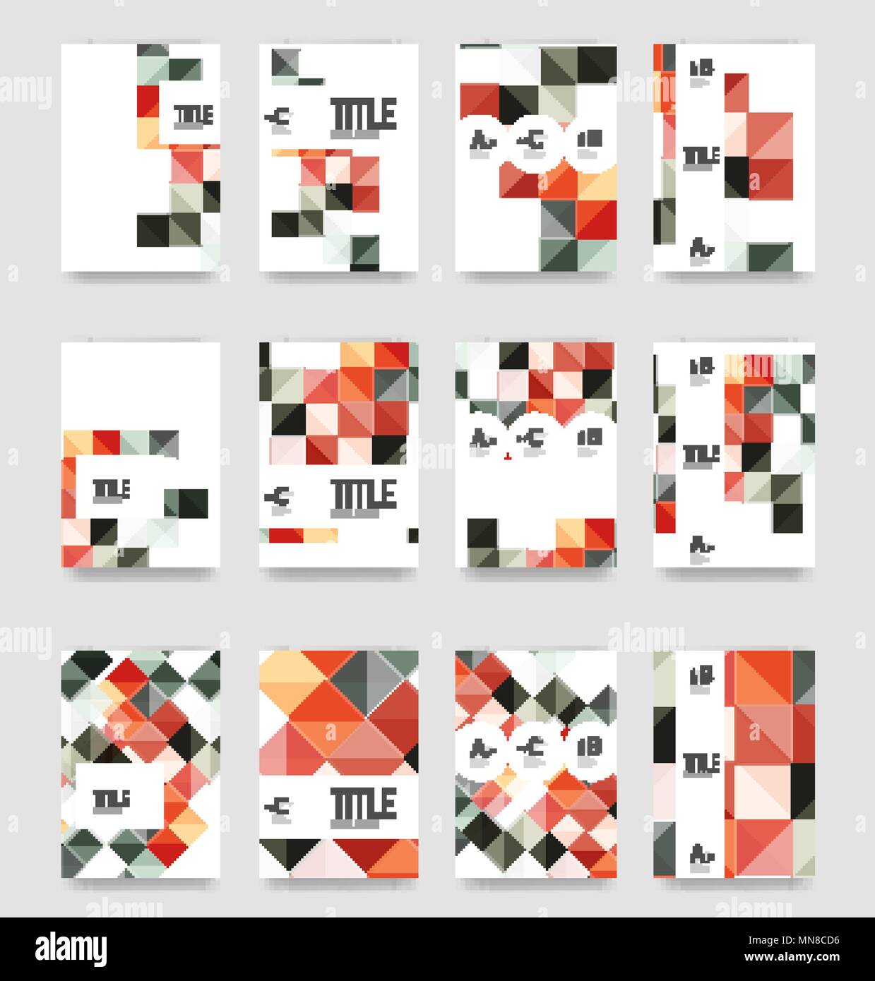 Set di copertina della brochure dei modelli. Serie di brochure del vettore i modelli di copertura Illustrazione Vettoriale