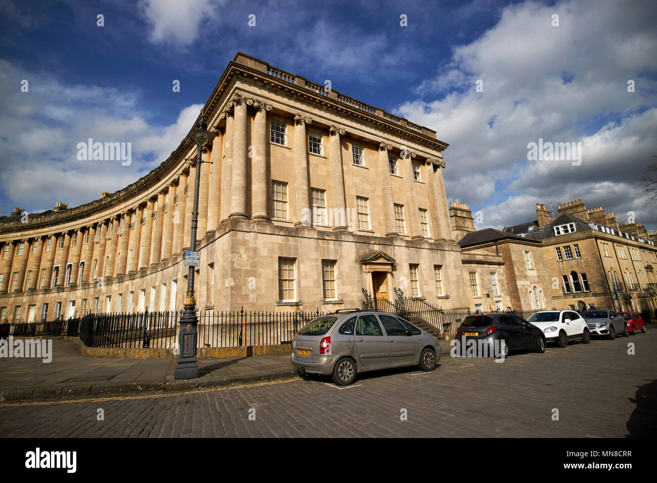 Numero 1 Royal Crescent bath preservation trust sede e museo strada residenziale case in stile georgiano Bath England Regno Unito Foto Stock