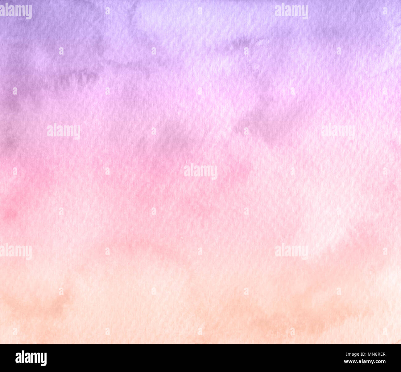 Dipinto a mano morbida gradiente dal rosa al viola acquerello sfondo texture. Utilizzabile per biglietti d'auguri, inviti e altro ancora. Sfondo in colori pastello. Foto Stock