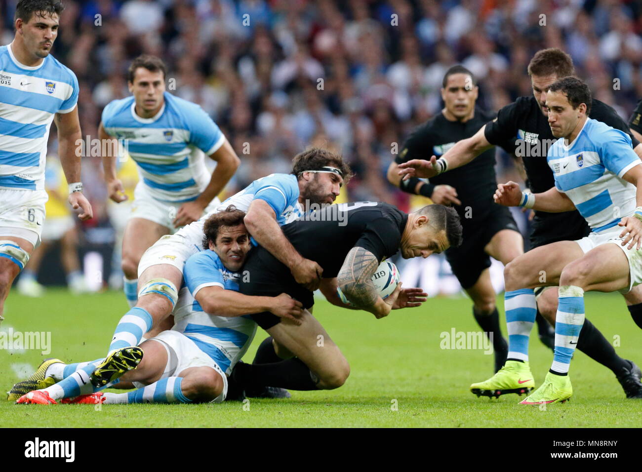 La Nuova Zelanda è Sonny Bill Williams durante la RWC 2015 match tra Nuova Zelanda v Argentina allo Stadio di Wembley. Londra, Inghilterra. 20 Settembre 2015 Foto Stock