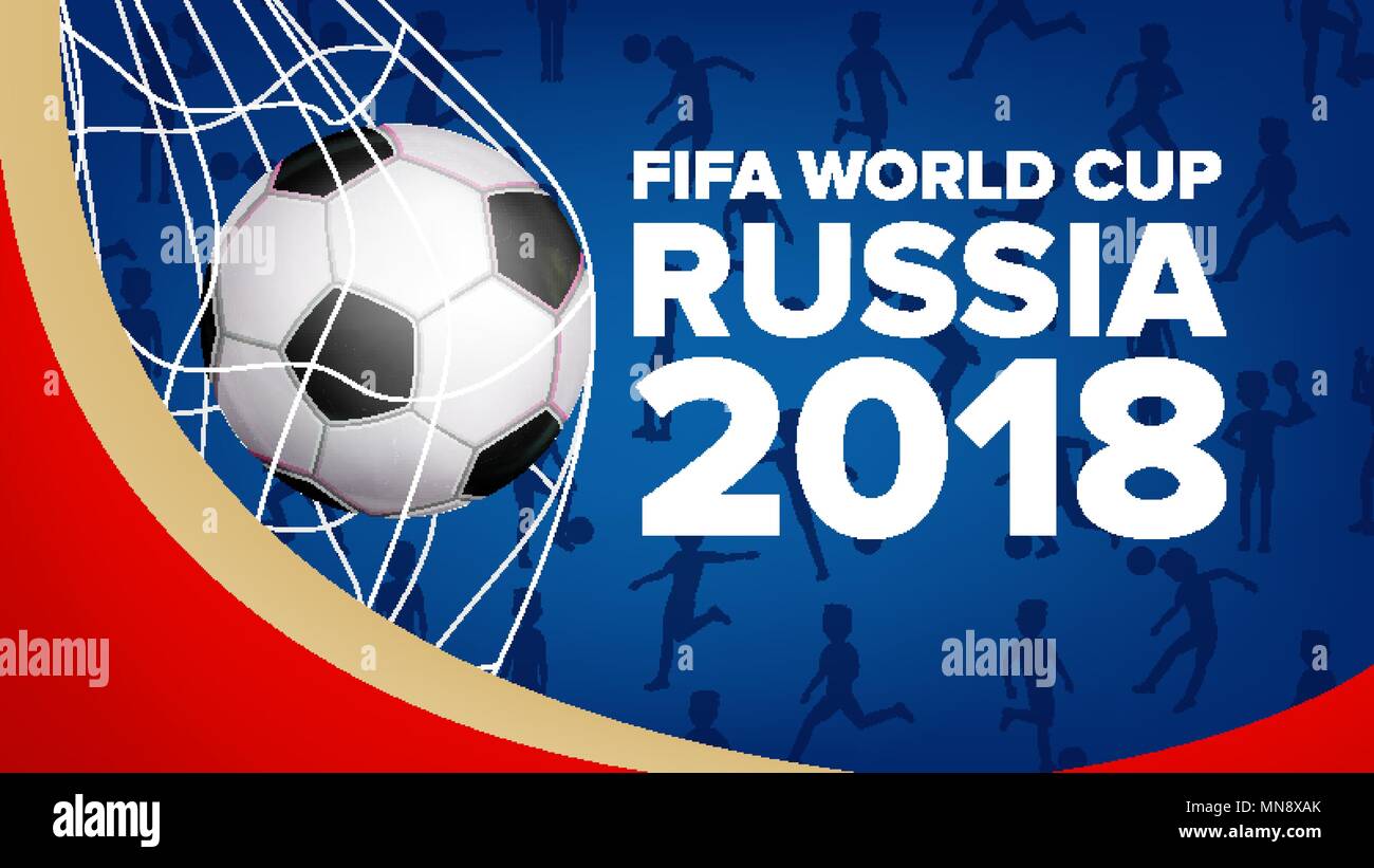2018 FIFA World Cup vettore Banner. Campionato Russia 2018. Sport calcio  Annuncio della manifestazione. Banner pubblicitari. Professional League.  Illustrazione degli eventi Immagine e Vettoriale - Alamy