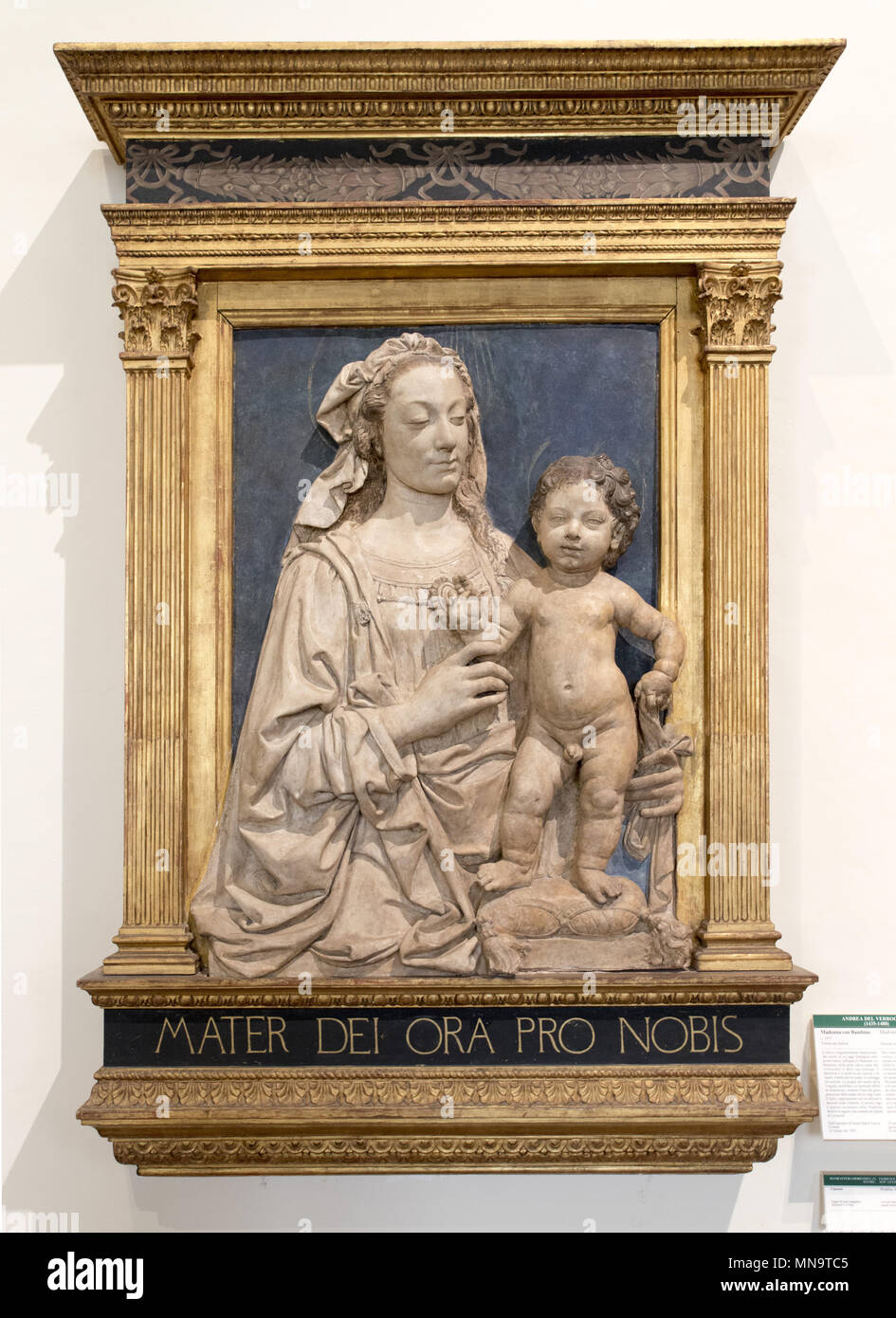 Andrea del Verrocchio - Madonna e Bambino - 1475 - Museo Nazionale del Bargello Firenze Foto Stock