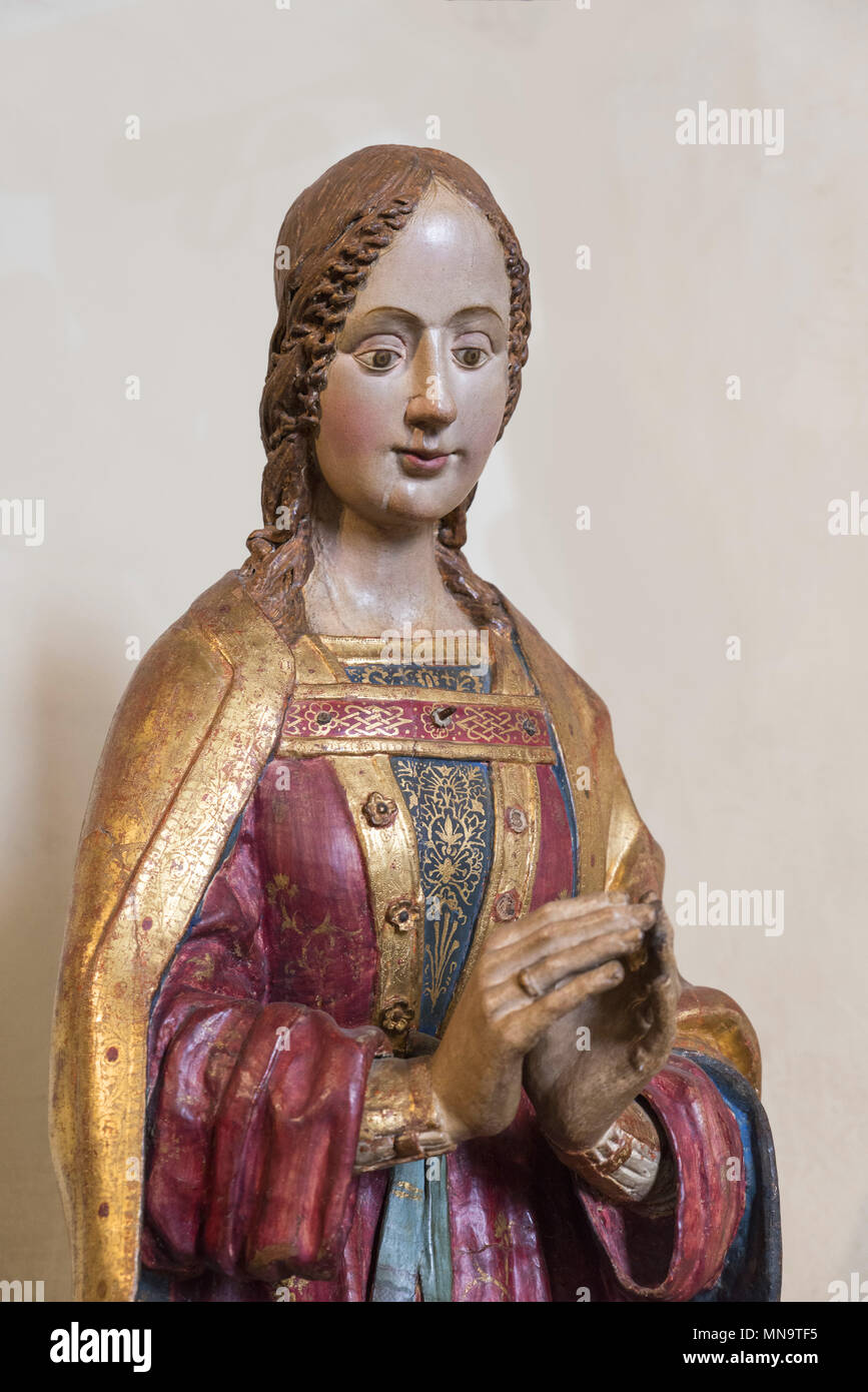 L'arte dell'Umbria e le Marche tardo XV secolo - Vergine orante - Museo Nazionale del Bargello Firenze Foto Stock