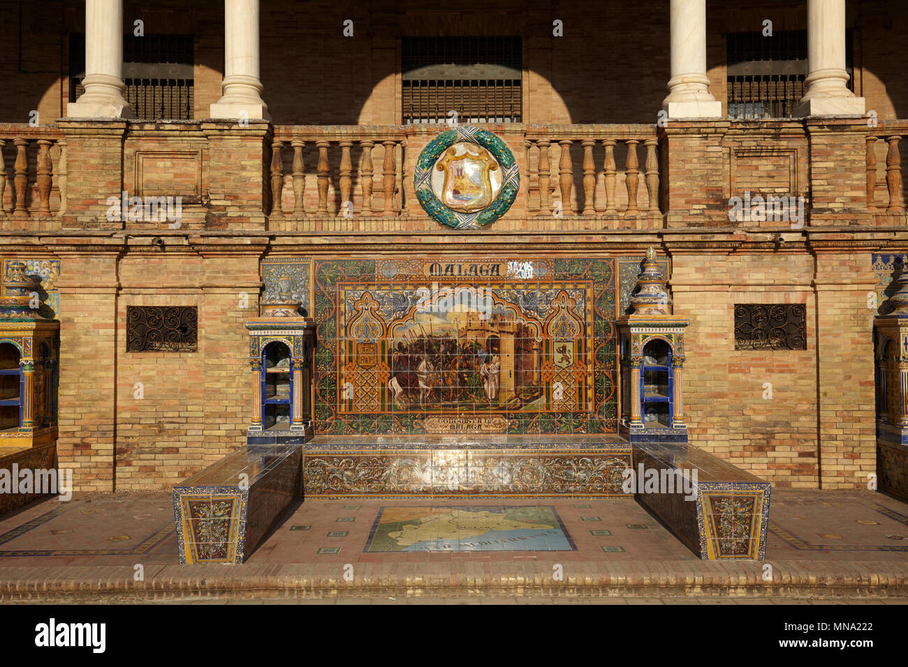 Plaza de España (Piazza di Spagna) a Siviglia, Spagna Foto Stock