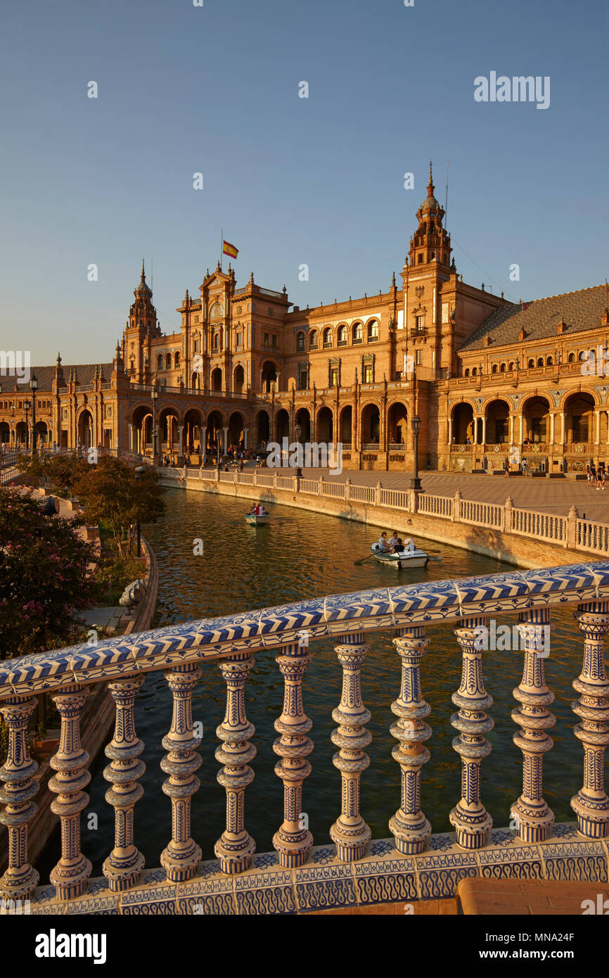Plaza de España (Piazza di Spagna) a Siviglia, Spagna Foto Stock
