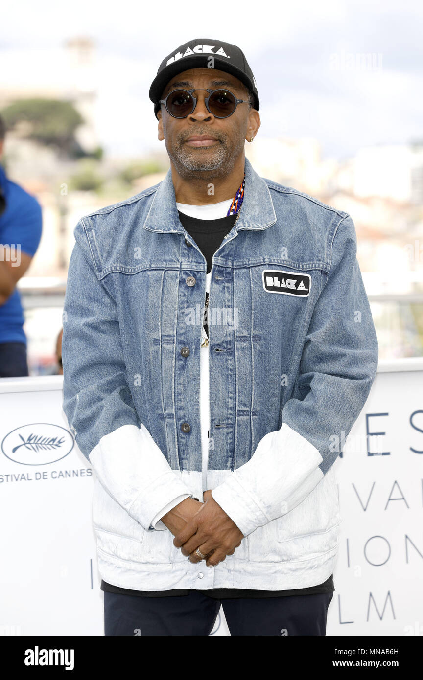 Cannes, Frankreich. 15 Maggio, 2018. Spike Lee al 'BlacKkKlansman' photocall durante la settantunesima Cannes Film Festival presso il Palais des Festivals il 15 maggio 2018 a Cannes, Francia | Verwendung weltweit Credito: dpa/Alamy Live News Foto Stock