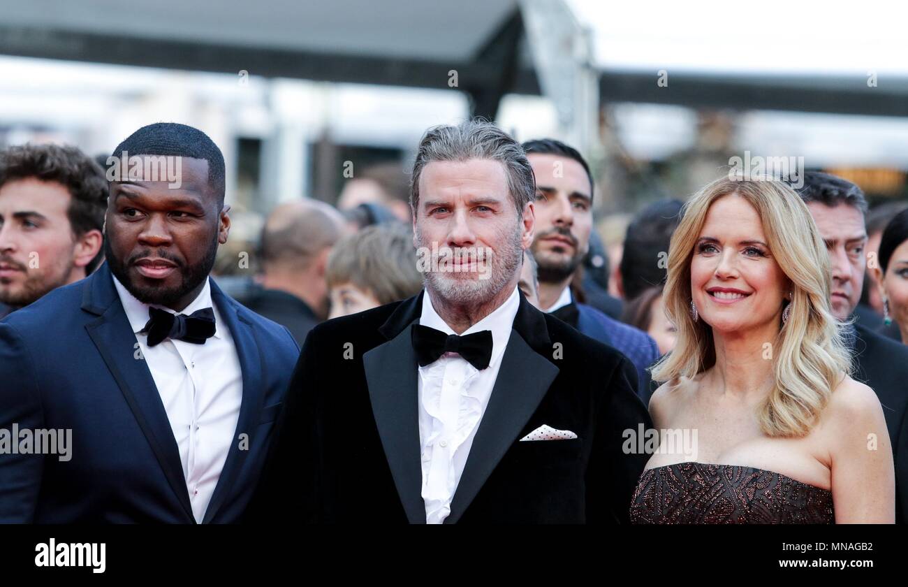 Cannes, Francia. Il 15 maggio 2018. 50 Cent, John Travolta e Kelly Preston attori solista: una Star Wars Storia, Premiere. Il 71° Festival di Cannes Cannes, Francia 15 maggio 2018 Dja1882 Credit: Allstar Picture Library/Alamy Live News Credito: Allstar Picture Library/Alamy Live News Foto Stock