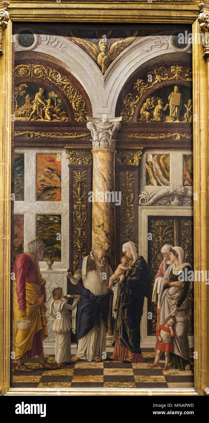 Andrea Mantegna - Scene della vita di Cristo, 1464 (pannello destro) - Galleria degli Uffizi - Galleria degli Uffizi Foto Stock