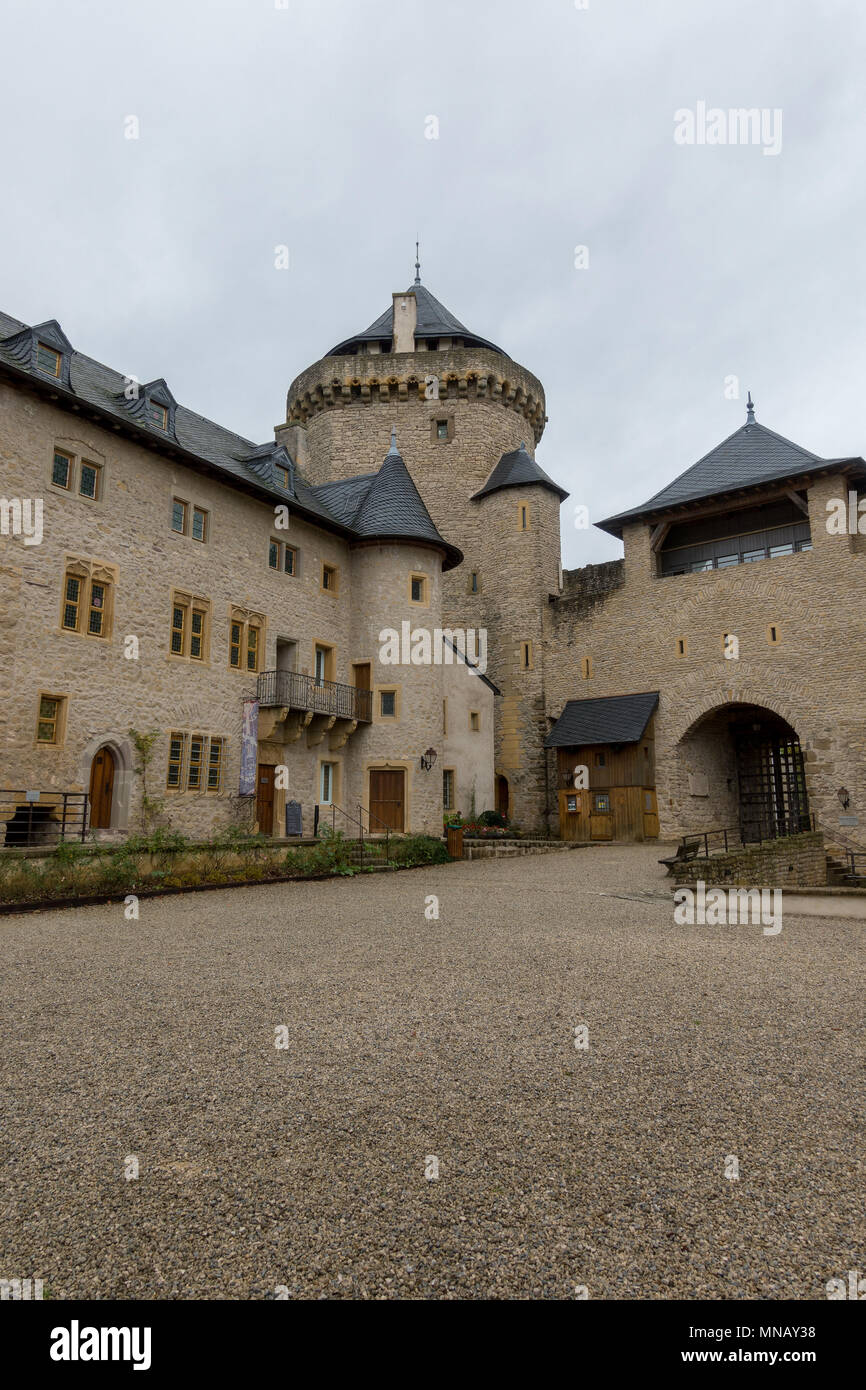 Château de Malbrouck. Malbrouck Castello. Burg Malbrouck. Foto Stock