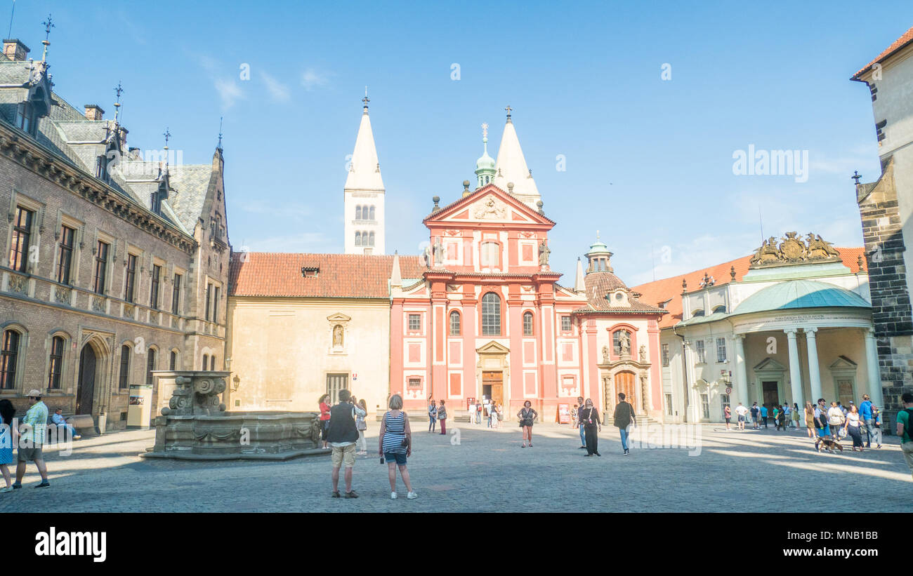 Parte del complesso del Castello di Praga Praga, Repubblica Ceca Foto Stock