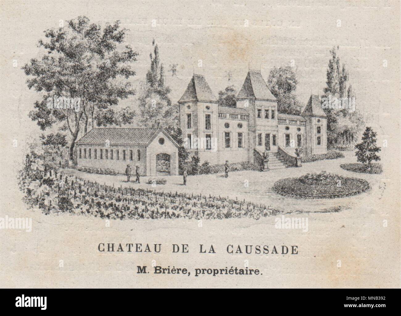 CUBZADAIS. SAINT-André DE CUBZAC. Chateau de la Caussade. Brière. Piccola 1908 Foto Stock