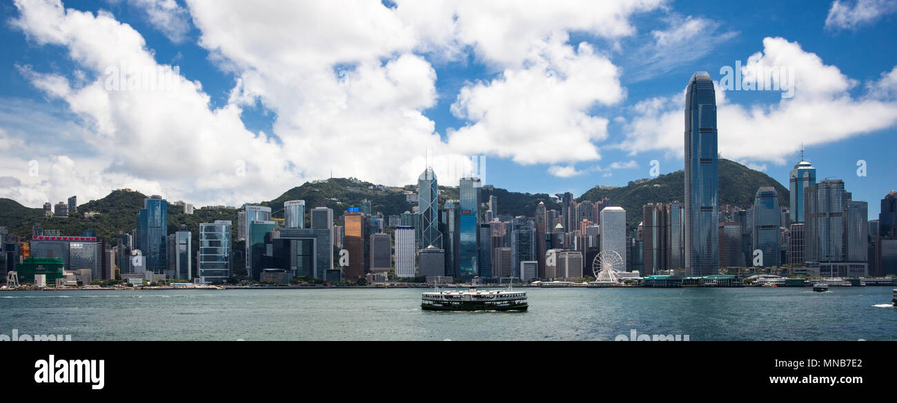 La skyline di Hong Kong Foto Stock