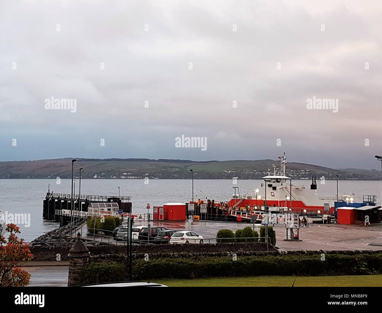 Il Ferry Pier a Dunoon Scozia, Regno Unito Foto Stock