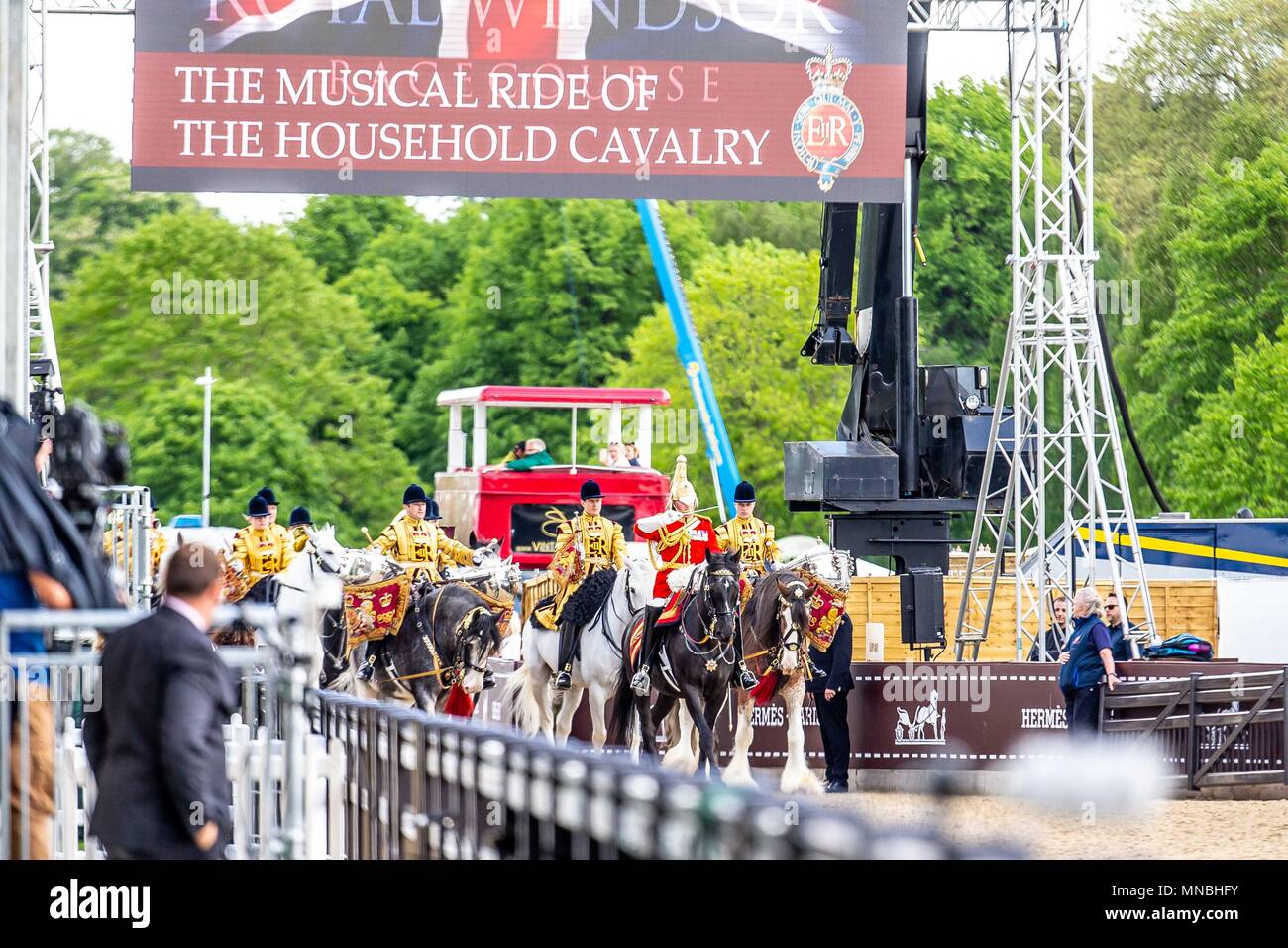 Giorno 2. Royal Windsor Horse Show. Windsor. Berkshire. Regno Unito. Banda della cavalleria della famiglia. Principali Craig Hallatt. Direttore di Musica. 10/05/2018. Foto Stock