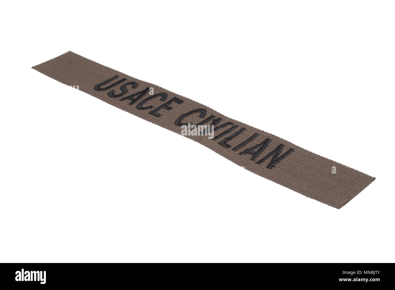 Usace civile badge uniforme isolati su sfondo bianco Foto Stock