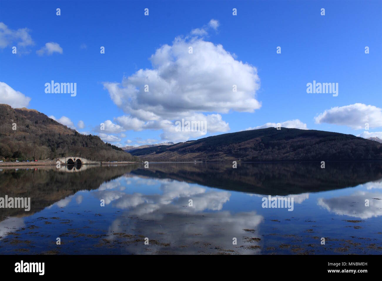 Riflessioni sul Loch Fyne, Scozia Foto Stock