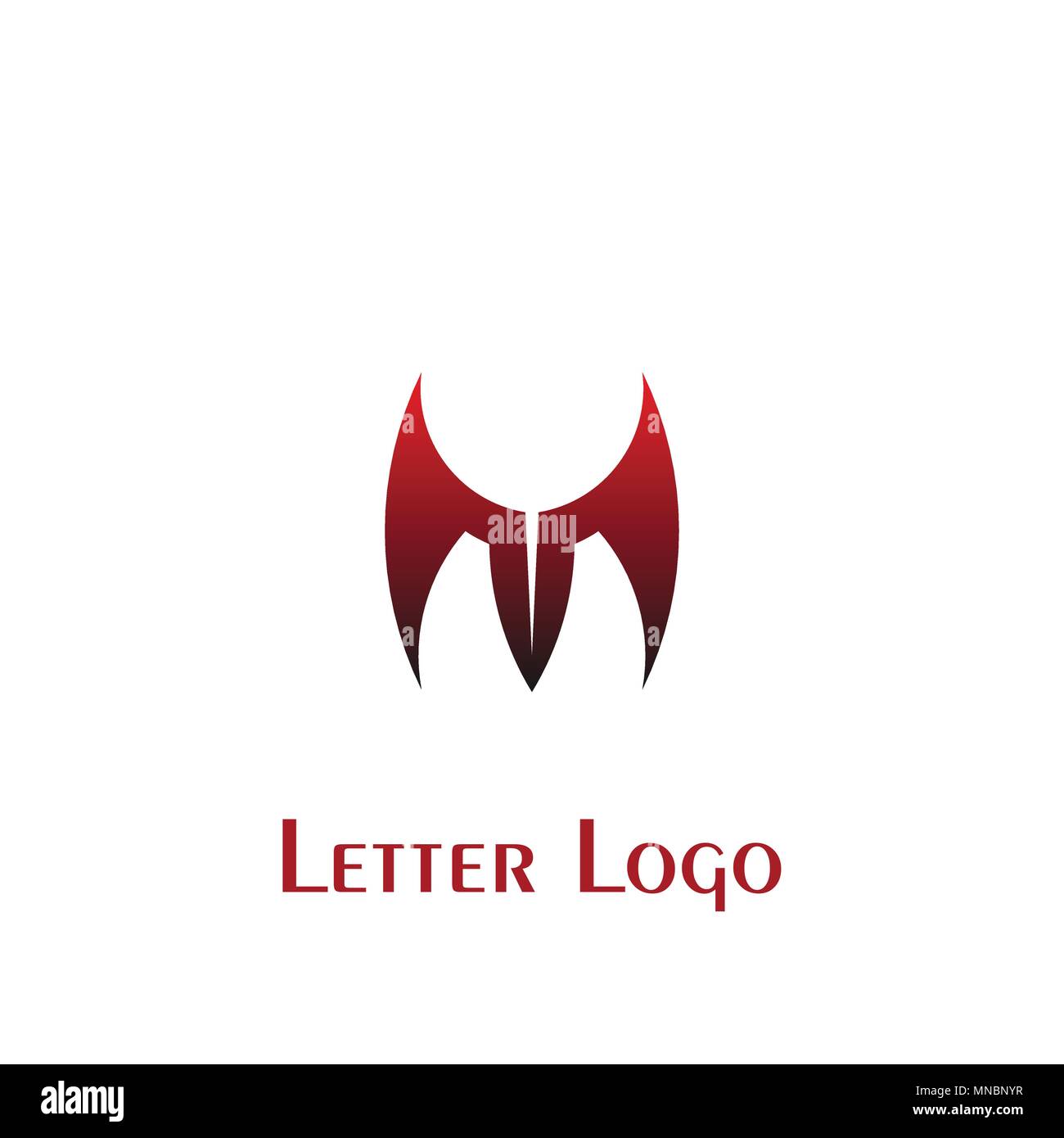 La lettera M logo design, abstract lettera logo. Illustrazione Vettoriale