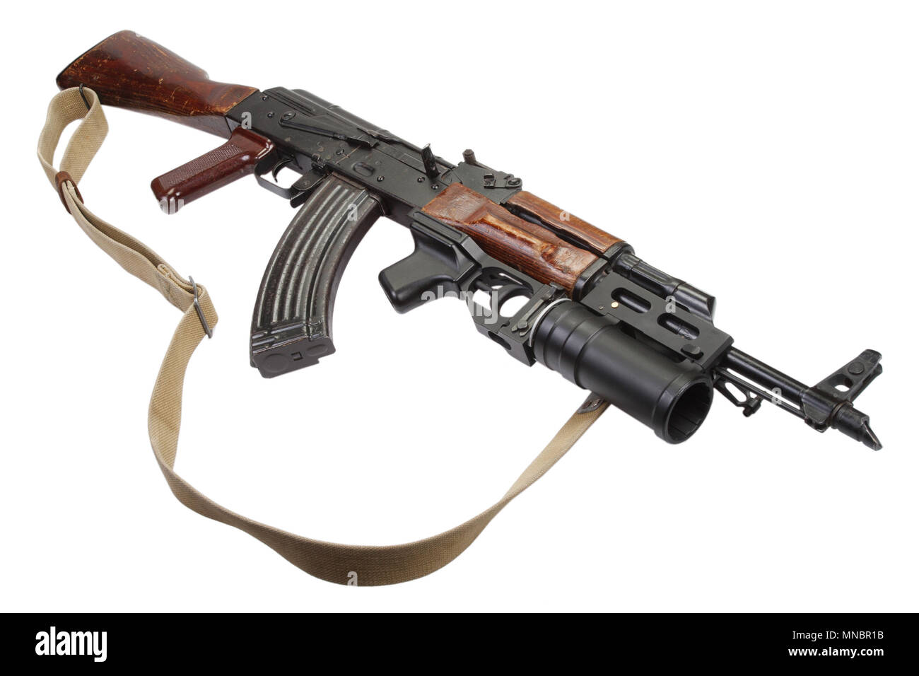 Kalashnikov AK-47 isolato su bianco Foto stock - Alamy