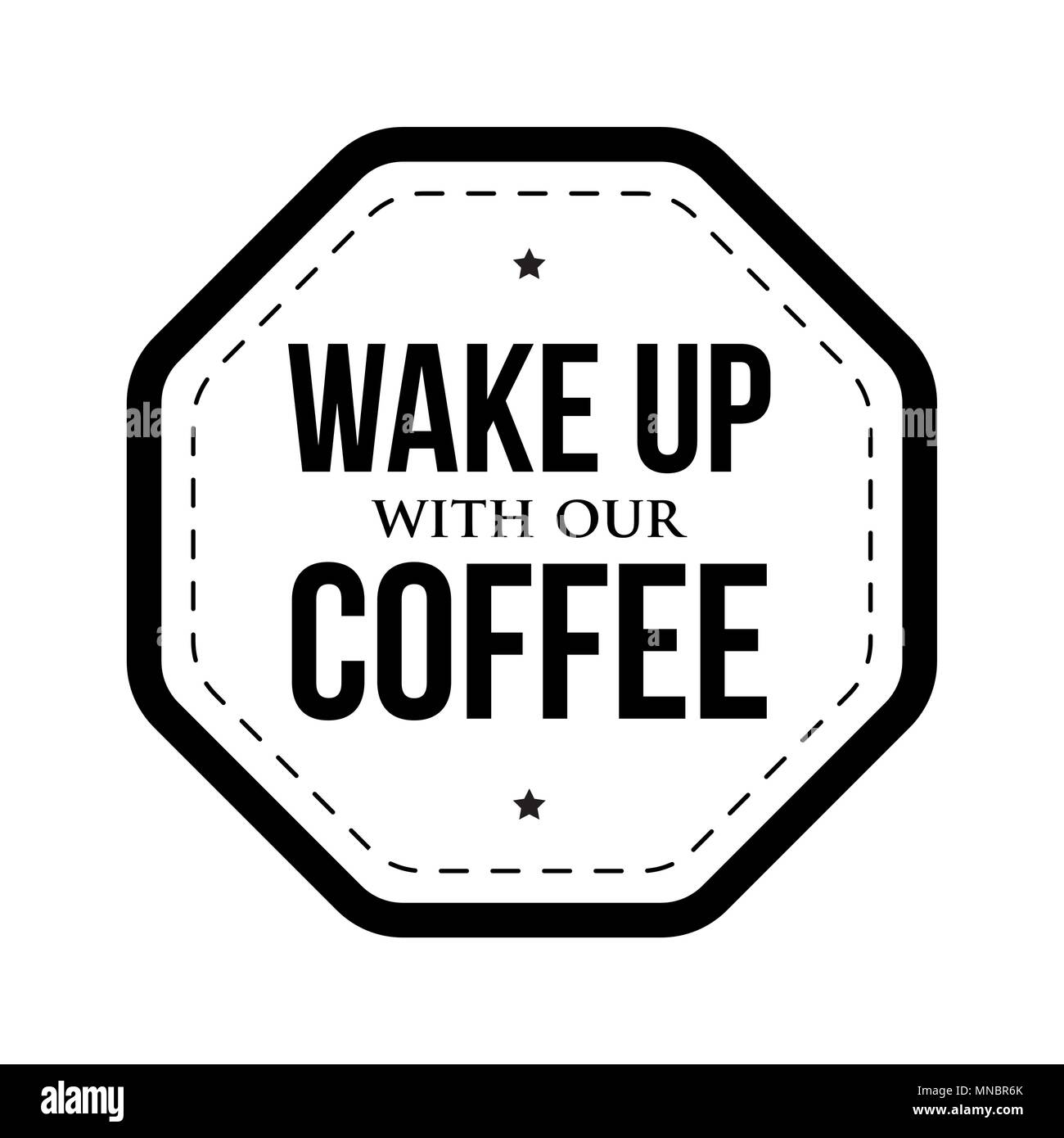 Svegliarsi con il nostro caffè Illustrazione Vettoriale