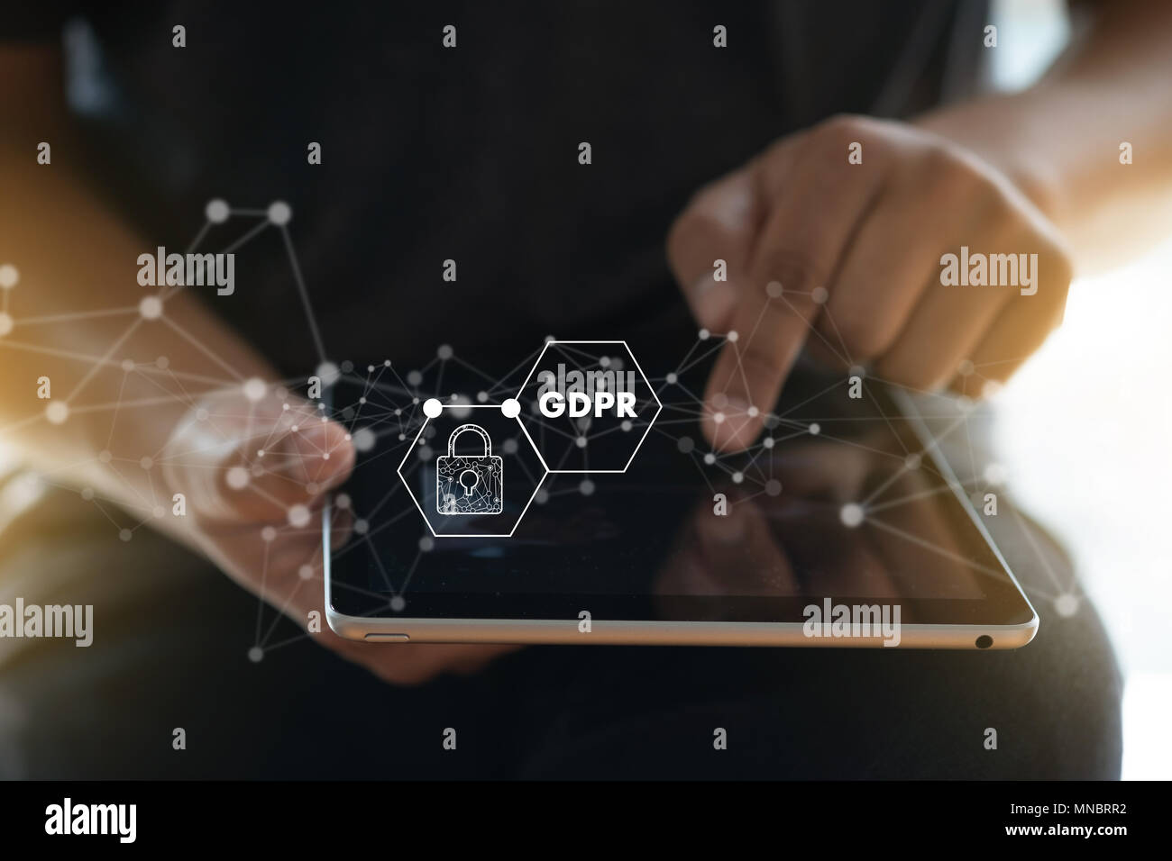 Il PILR. Protezione dei dati il regolamento esso tecnologo per la protezione dei dati del sistema di protezione dello schermo Foto Stock