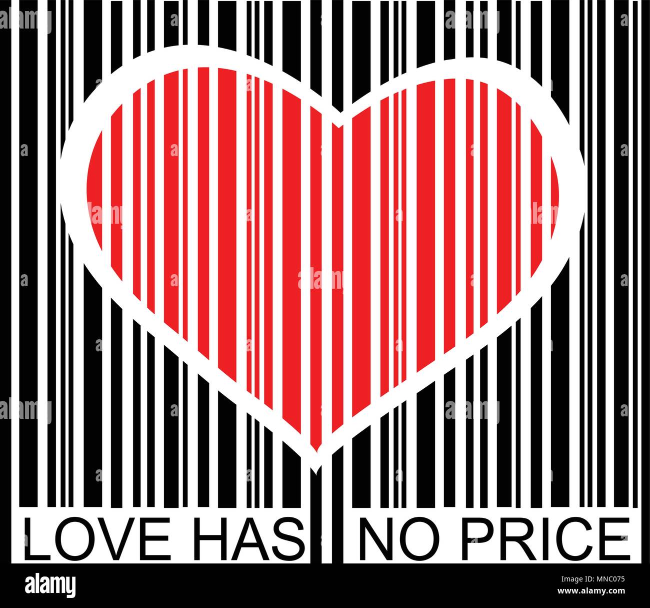 L'amore non ha prezzo - vettore Illustrazione Vettoriale