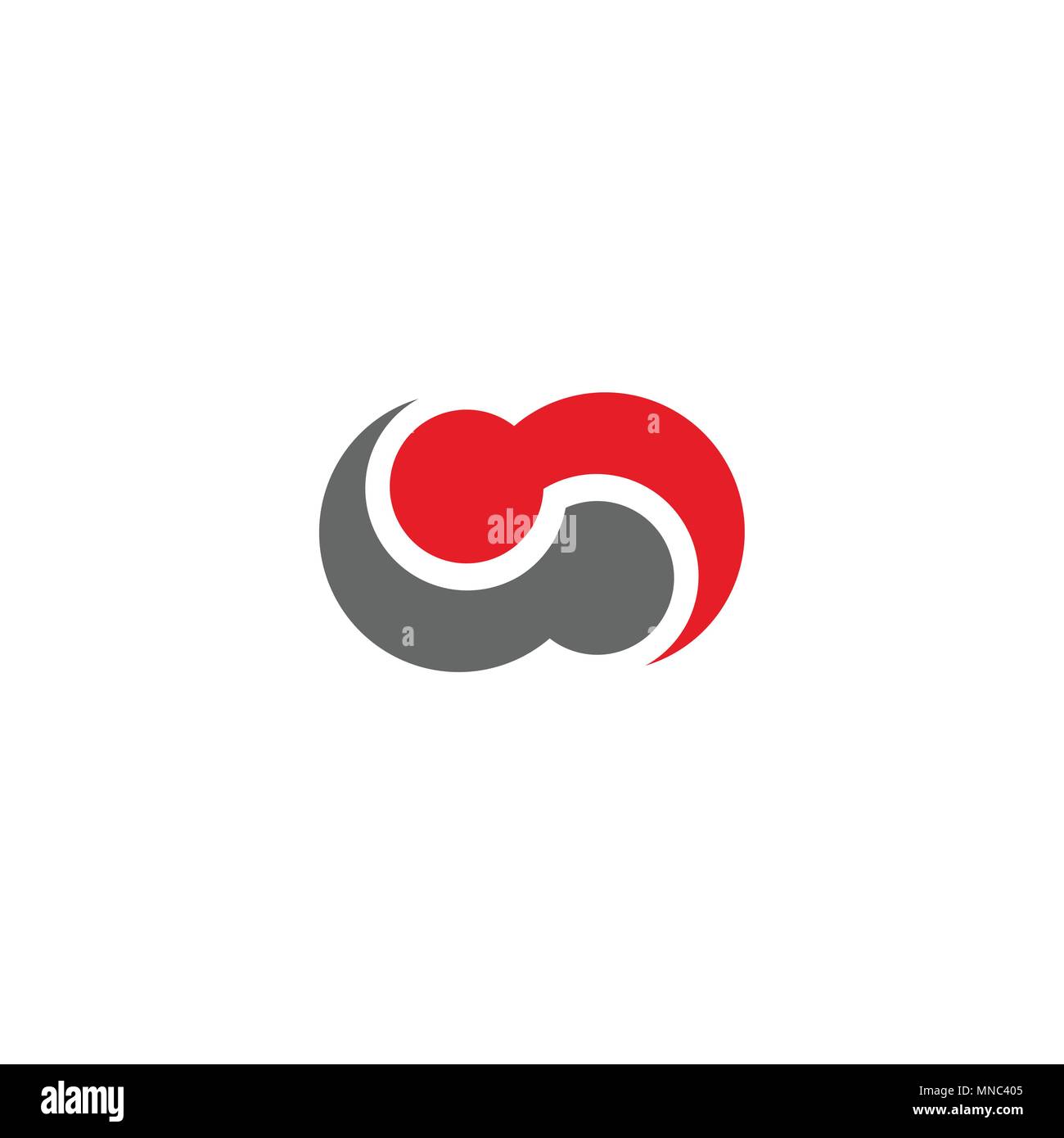 Collegare il logo aziendale logo di collegamento. Illustrazione Vettoriale