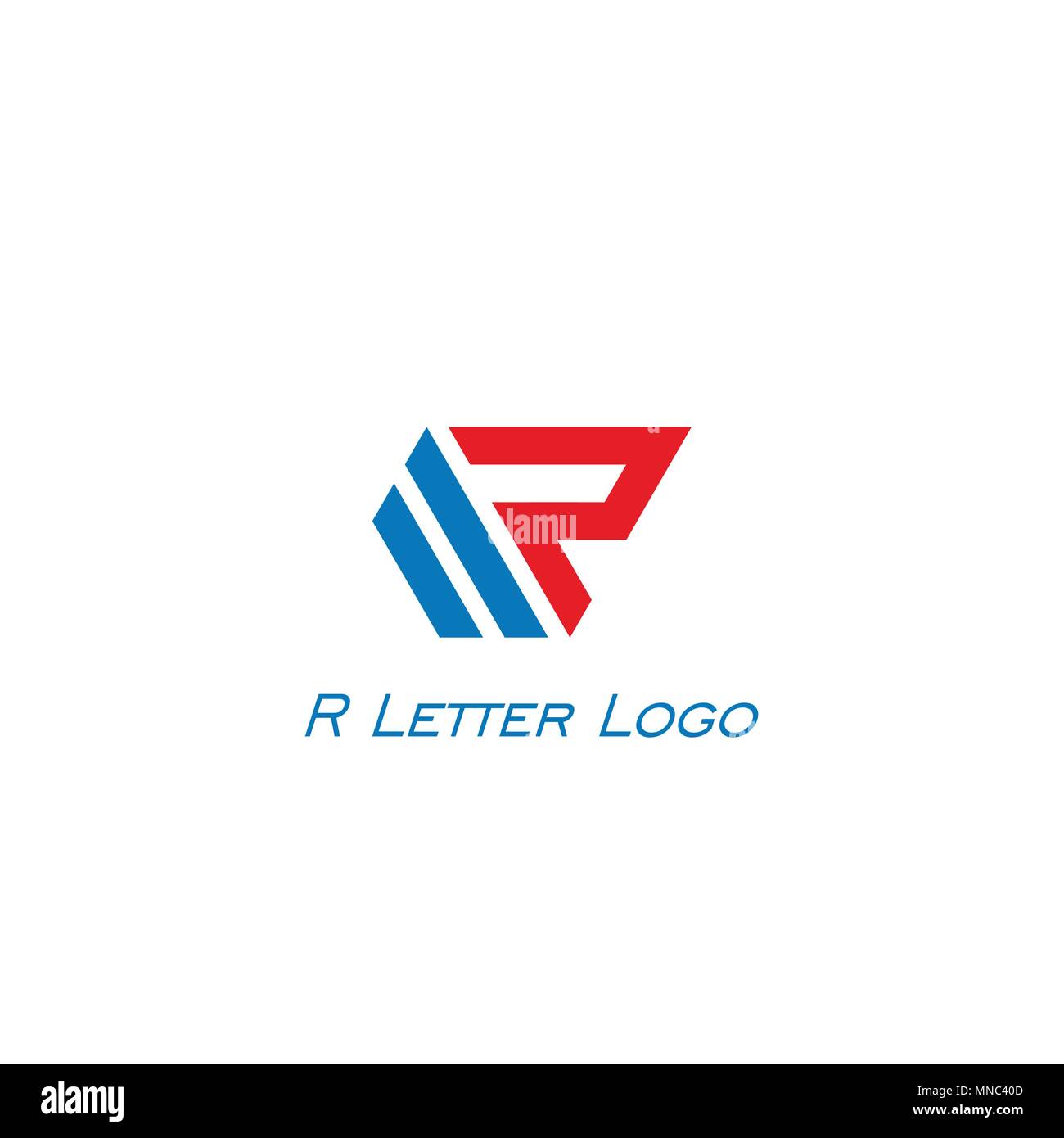 R lettera logo design, icone vettoriali. Illustrazione Vettoriale
