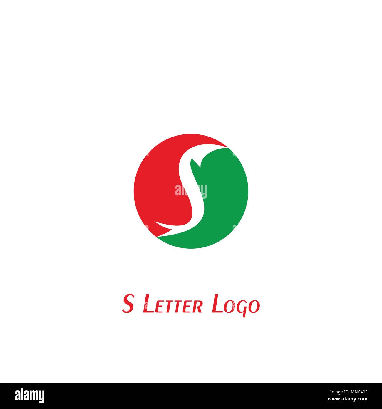 Freccia S lettera logo, abstract logo design. Illustrazione Vettoriale