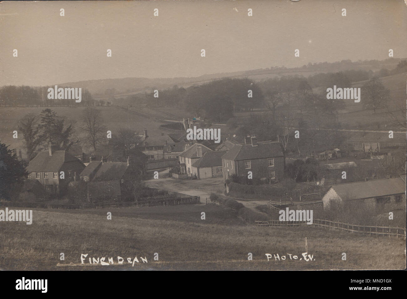 Vintage Fotografia di Finchdean, Hampshire, Inghilterra, Regno Unito Foto Stock