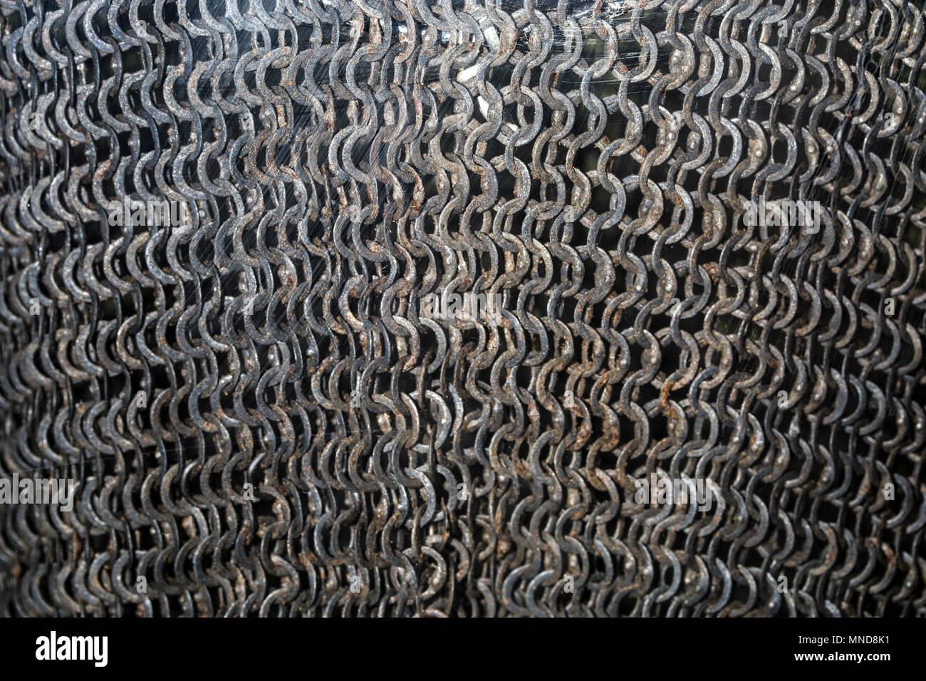 Texture di mail a catena di metallo close-up, immagine di sfondo Foto stock  - Alamy