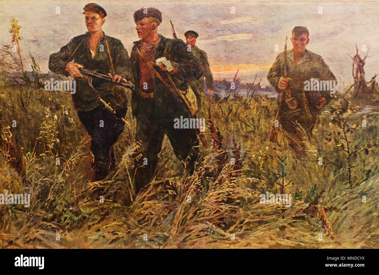 Riproduzione di foto Obrynby N.I. "Sulla missione di combattimento' Foto Stock