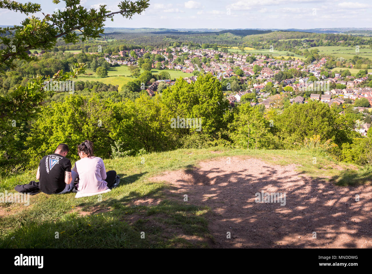 Vista di Kinver città o villaggio, Staffordshire REGNO UNITO Foto Stock