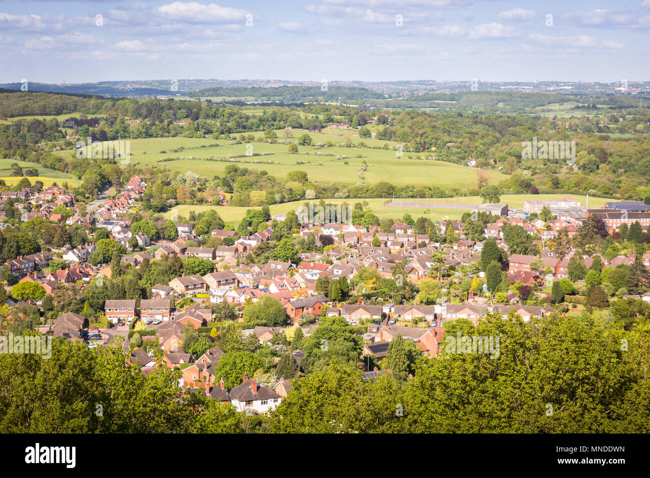 Vista di Kinver città o villaggio, Staffordshire REGNO UNITO Foto Stock