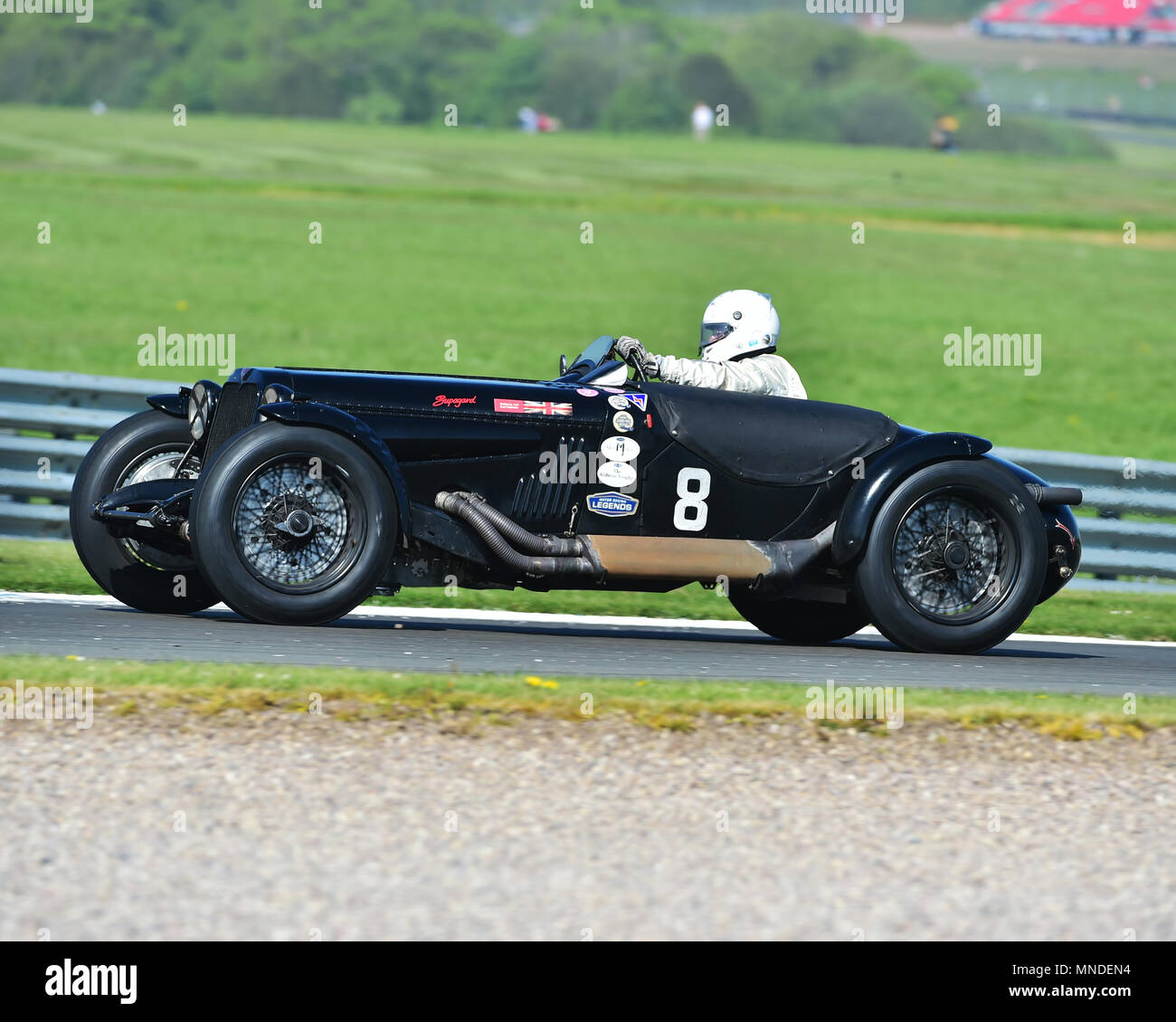 Rudiger Friedrichs, Alvis lucciola, vincitore, Mad Jack, pre-guerra di auto sportive, Donington storica festa, 2018 motor racing, motor sport, motorsport, n. Foto Stock