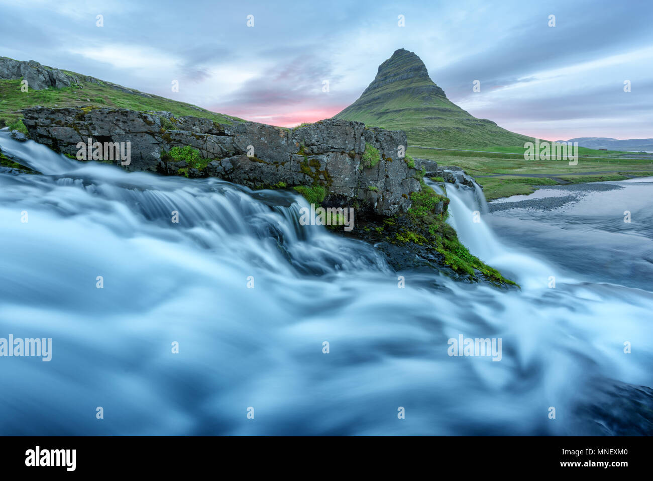 Pezzi di iceberg sulla spiaggia di Diamante Foto Stock