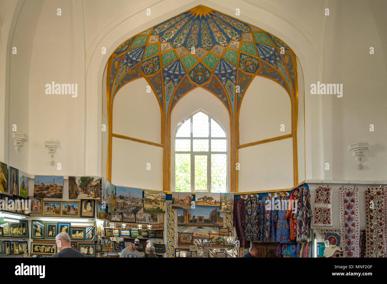 Cella in Barakhan madrasa, Tashkent, Uzbekistan Foto Stock