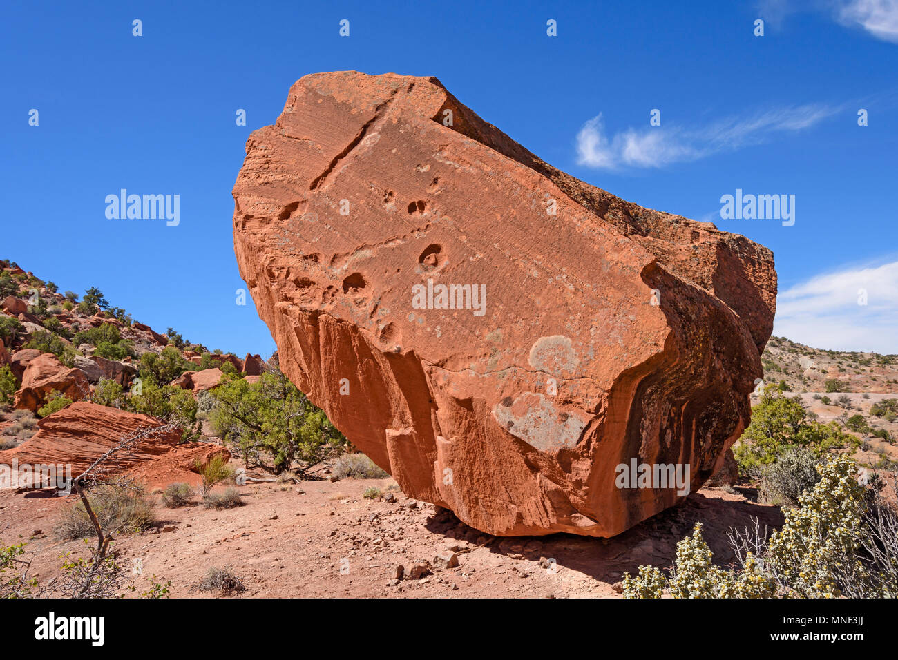 Grande roccia arenaria nel deserto a Capitol Reef National Park nello Utah Foto Stock