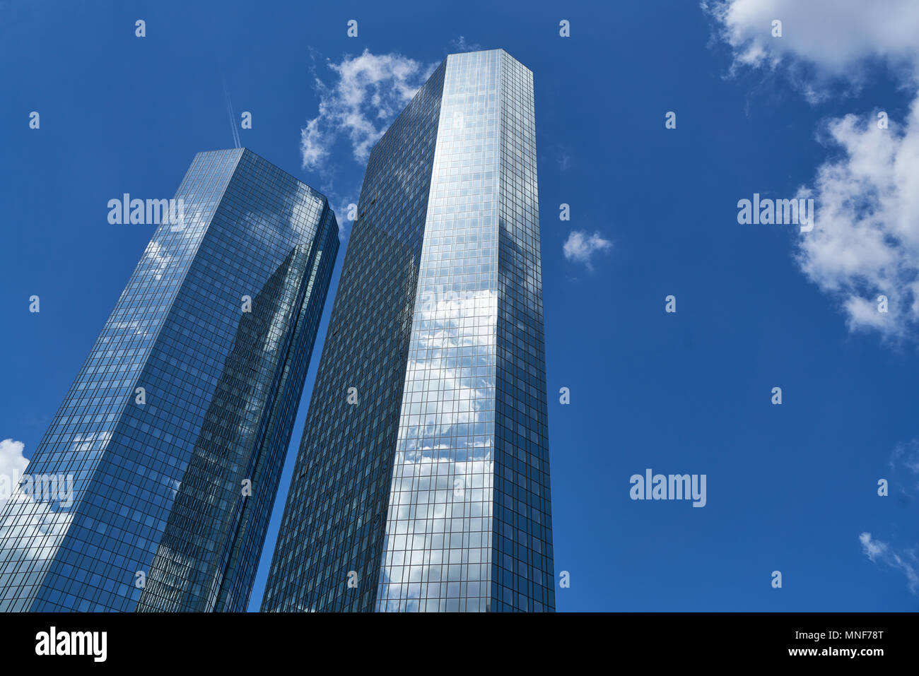 Architettura aziendale per il grattacielo della banca in Frankfurt am Main Foto Stock