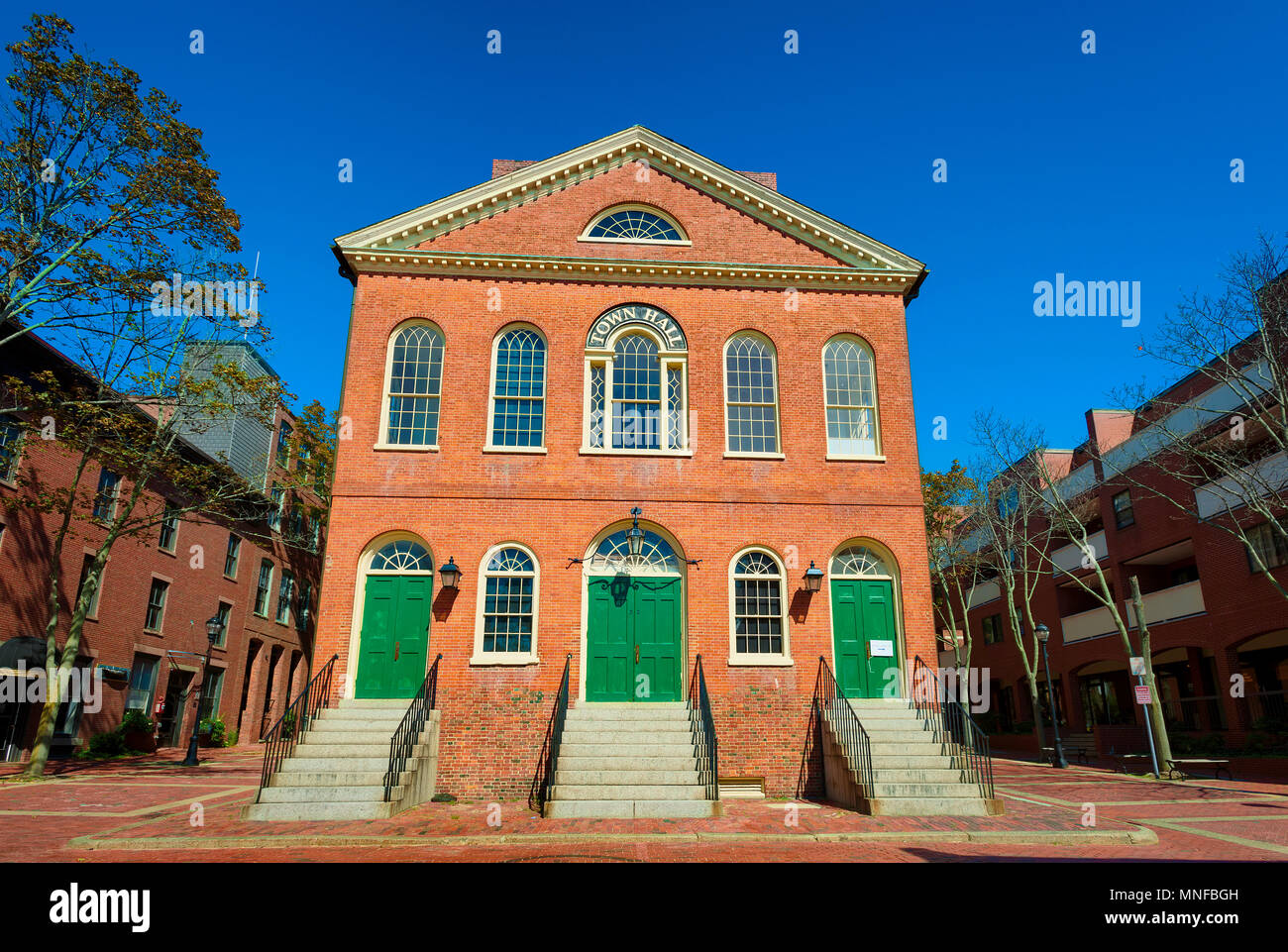 Salem, Massachusetts, STATI UNITI D'America - 14 Settembre 2016: Vecchia Salem Town Hall che è oggi sede del museo di Salem. Un perfetto esempio di stile federale costruito i Foto Stock