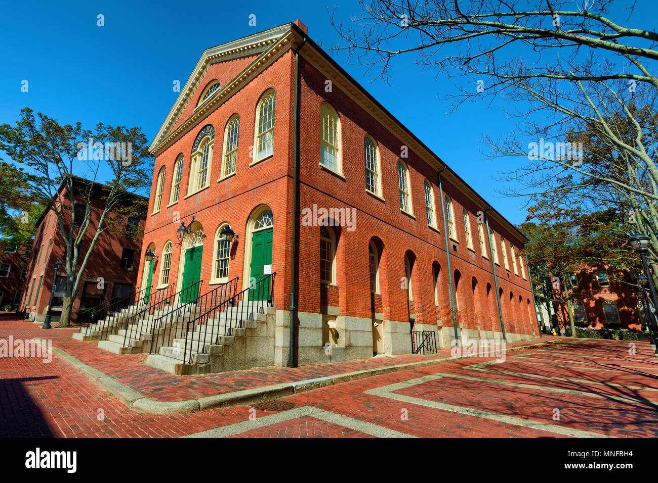 Salem, Massachusetts, STATI UNITI D'America - 14 Settembre 2016: Vecchia Salem Town Hall che è oggi sede del museo di Salem. Un perfetto esempio di stile federale costruito nel Foto Stock