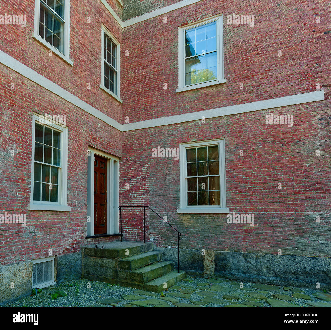 Salem, Massachusetts, STATI UNITI D'America - 14 Settembre 2016: entrata posteriore di Crowninshield-Bentley House di Salem, Massachusetts. Foto Stock