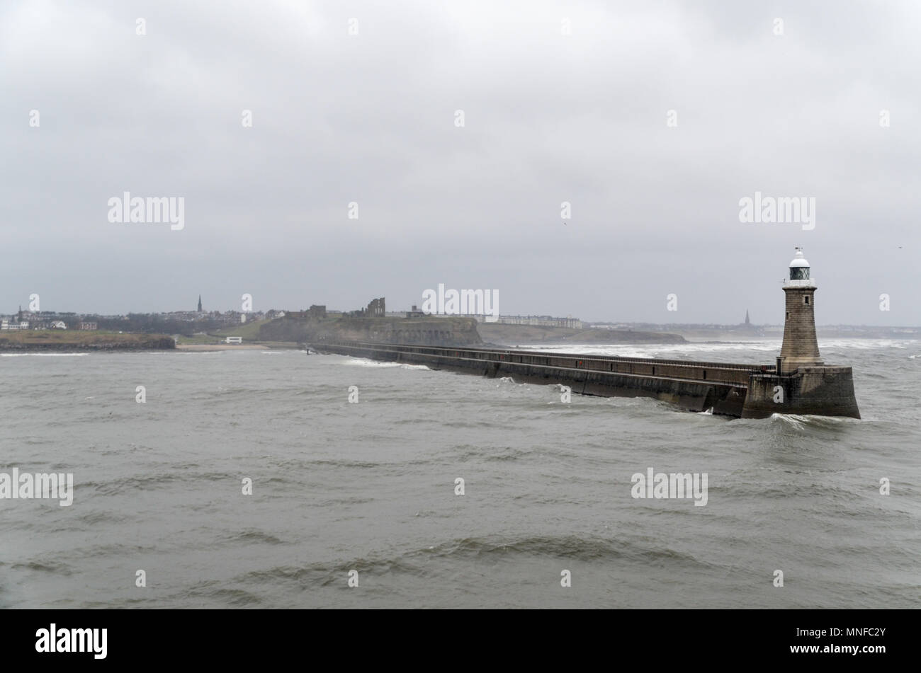 Diga in Newcastle, porto di Tyne, Regno Unito Foto Stock